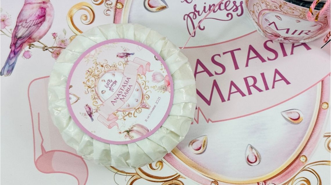 Trusou botez Princess Pink tematică prințesă, elegant și brodat 36